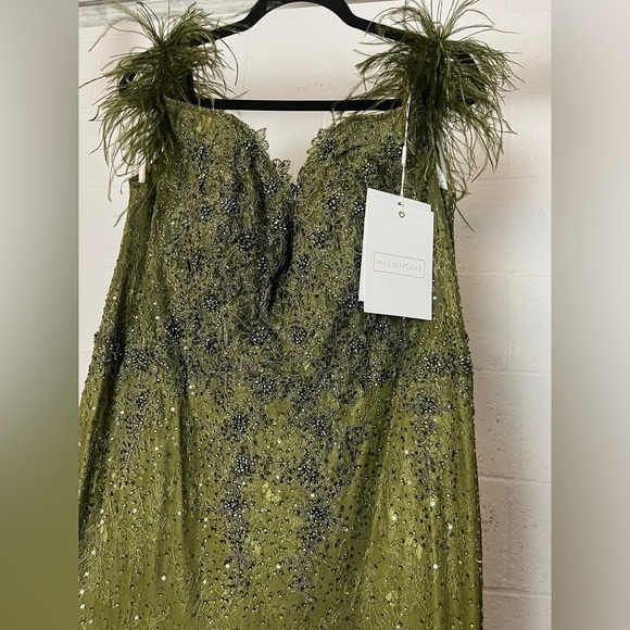 Mac Duggal 20246 Feathered Crystal Embellished Sleeveless Gown - Picture 5 of 12